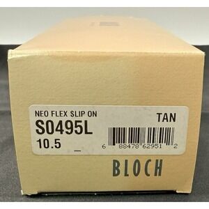 Bloch Neo Flex Jazz Shoes Unisex Adult 10.5 Tan Leather Slip On S0495L